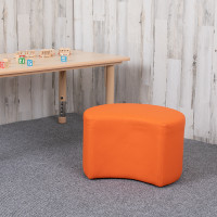 Flash Furniture ZB-FT-045C-12-ORANGE-GG Soft Seating Collaborative Moon for Classrooms and Daycares - 12